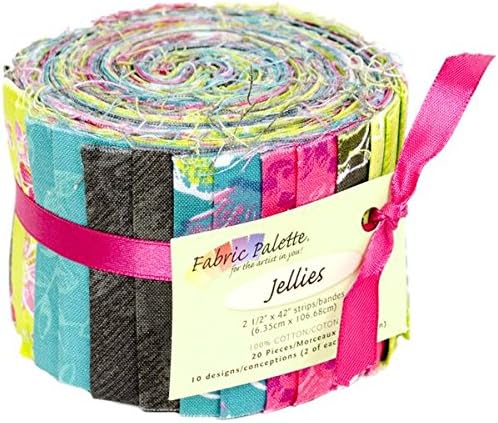 Fabric Editions 2.5 by 42-Inch Jellies Fabric Palette, 20-Pack, Kingston