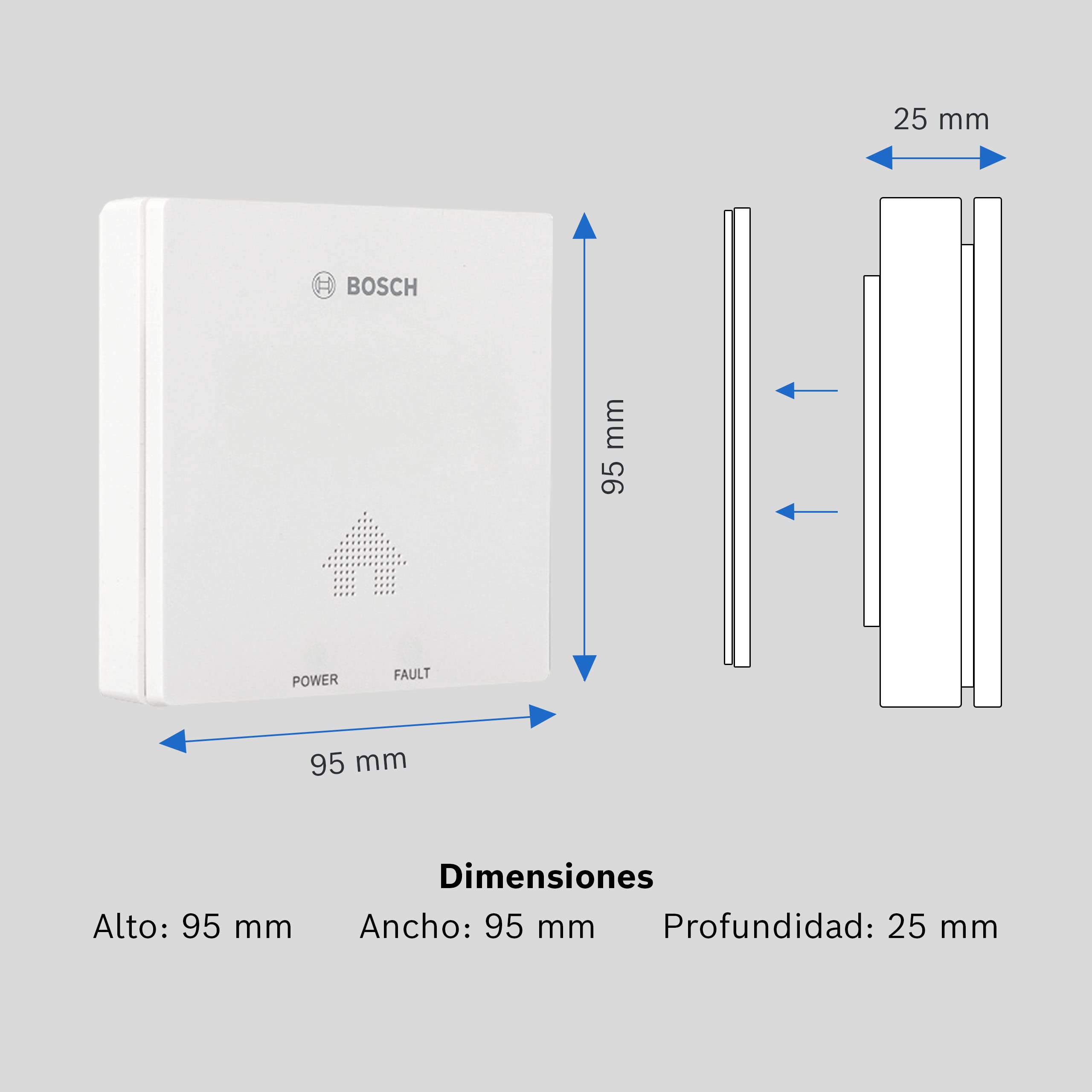 Bosch Detector De CO D-CO - Alarma De Monóxido De Carbono Fácil De Instalar con Modo De Memoria e Indicador De Fin De Vida