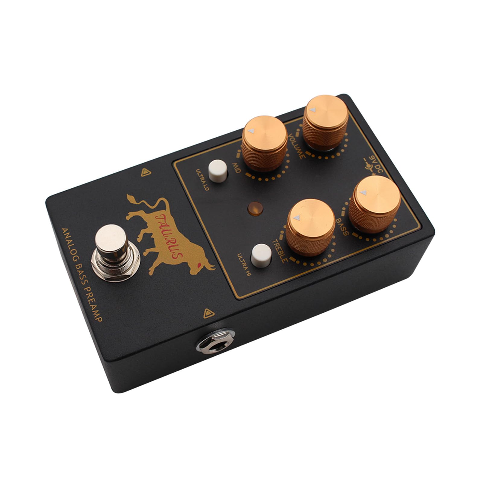 Pedał Przedwzmacniacza Basowego, 3-pasmowy Korektor z Lo/Hi Boost, Analogowy pedał Efektów Gitarowych True Bypass do Gitary Basowej
