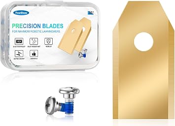 36Pcs Blades Compatible for ALL Navimow Series i105E, i110E, H1500E, H3000E-VF, X315E, X390E, Roborock RockNeo Q-serie RockMow X-serie, Robotic Lawnmower Blades, Screws with Thread Lock