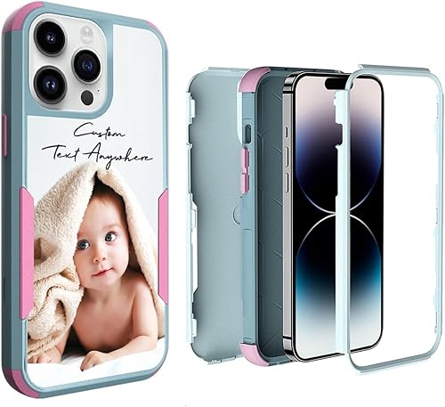 Vista 11 de Funda personalizada para iPhone 14 Pro Max, funda personalizada a prueba de golpes, con fotos personalizadas, nombre del texto, imagen, resistente a