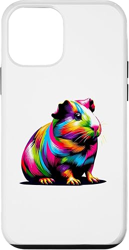 Funda colorida para iPhone 12 mini con diseño de conejillos de indias