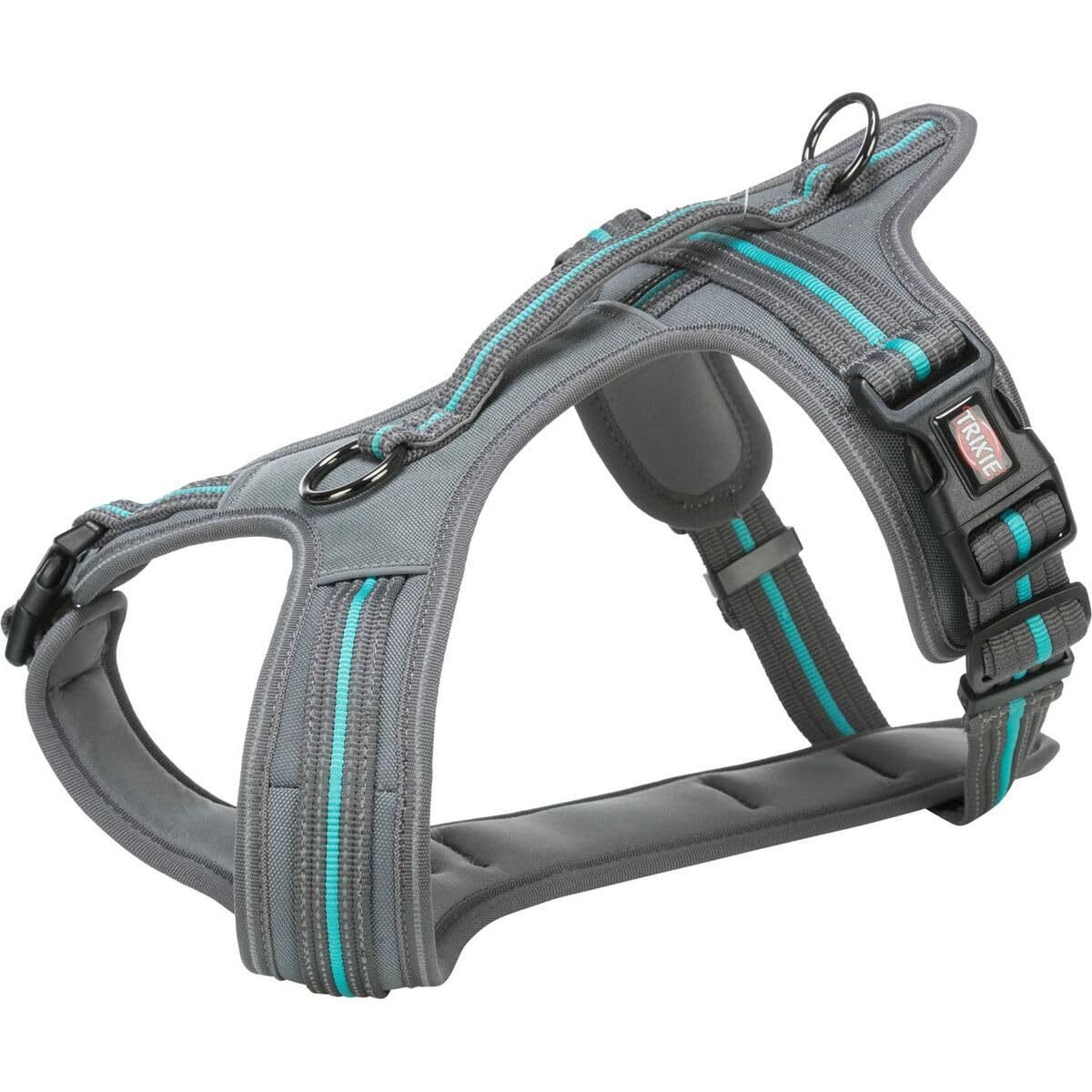 Trixie Fusion-Graphite/Ocean Travel Harness, M-L: 61-75 cm/30 mm, Nylon