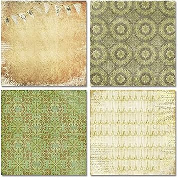 Vintage Scrapbook Paper Aesthetic Pattern Paper 1212,24 Sheets Double-Sided Old Decoupage Junk Journaling Papers Pad for Holiday Cardmaking DIY Decorative Craft Papers.