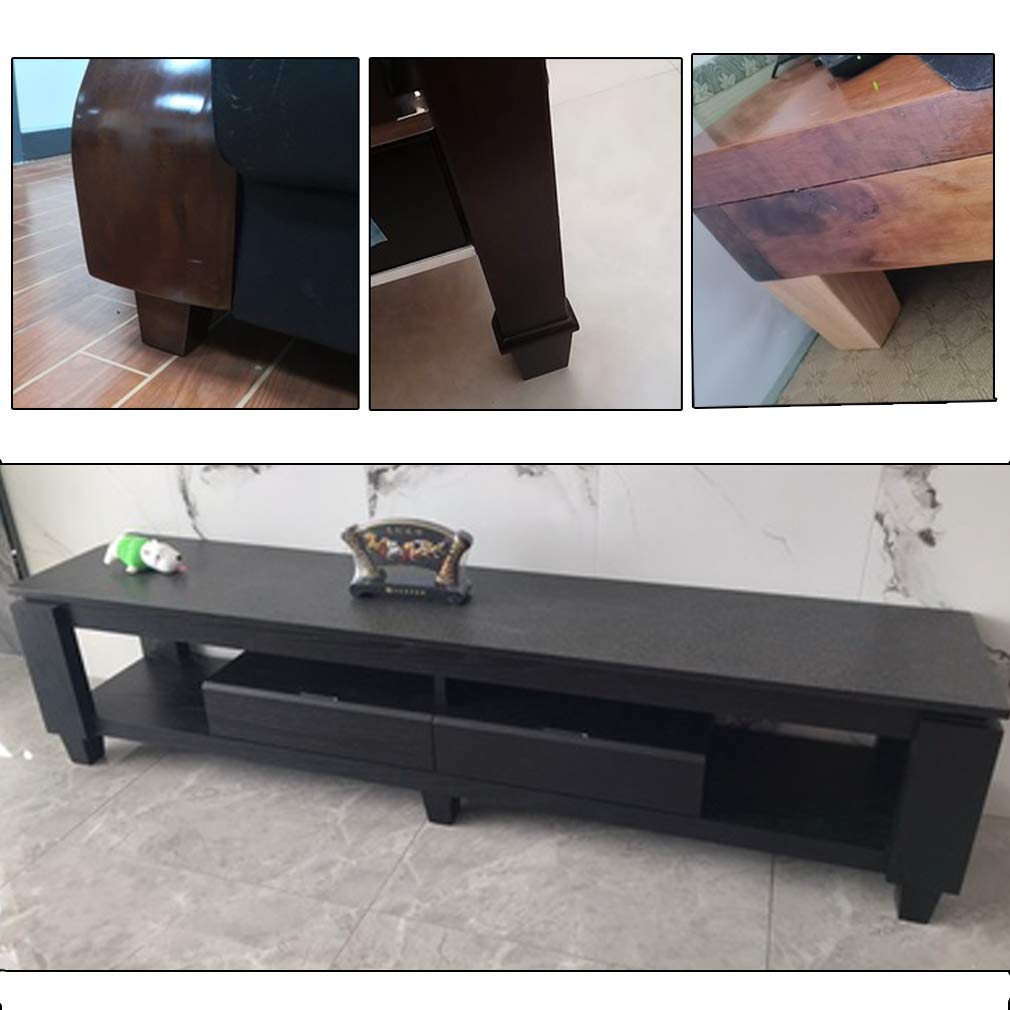Kwadratowe drewniane nogi do sofy, zestaw 4 nóżek meblowych z litego drewna, ze śrubami M8/M10 i osprzętem, 6 cm, kolor drewna, idealne na kanapę i krzesło