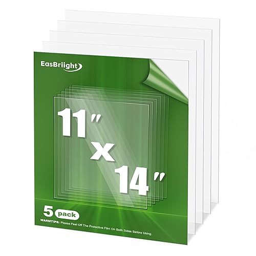 Paquete de 5 hojas de plástico flexible transparente de 11 x 14 x 0.04 pulgadas, para pintura, manualidades, letreros, marcos de fotos, artes, Paquete de 5 hojas de plástico flexible transparente de 11 x 14 x 0.04 pulgadas, para pintura, manualidades, letreros, marcos de fotos, artes,