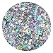 TORC 4 OZ Silver Holographic Glitter 4 Ounce Mix Chunky Glitter Bulk for Resin Craft Cosmetic Art Festival Decoration