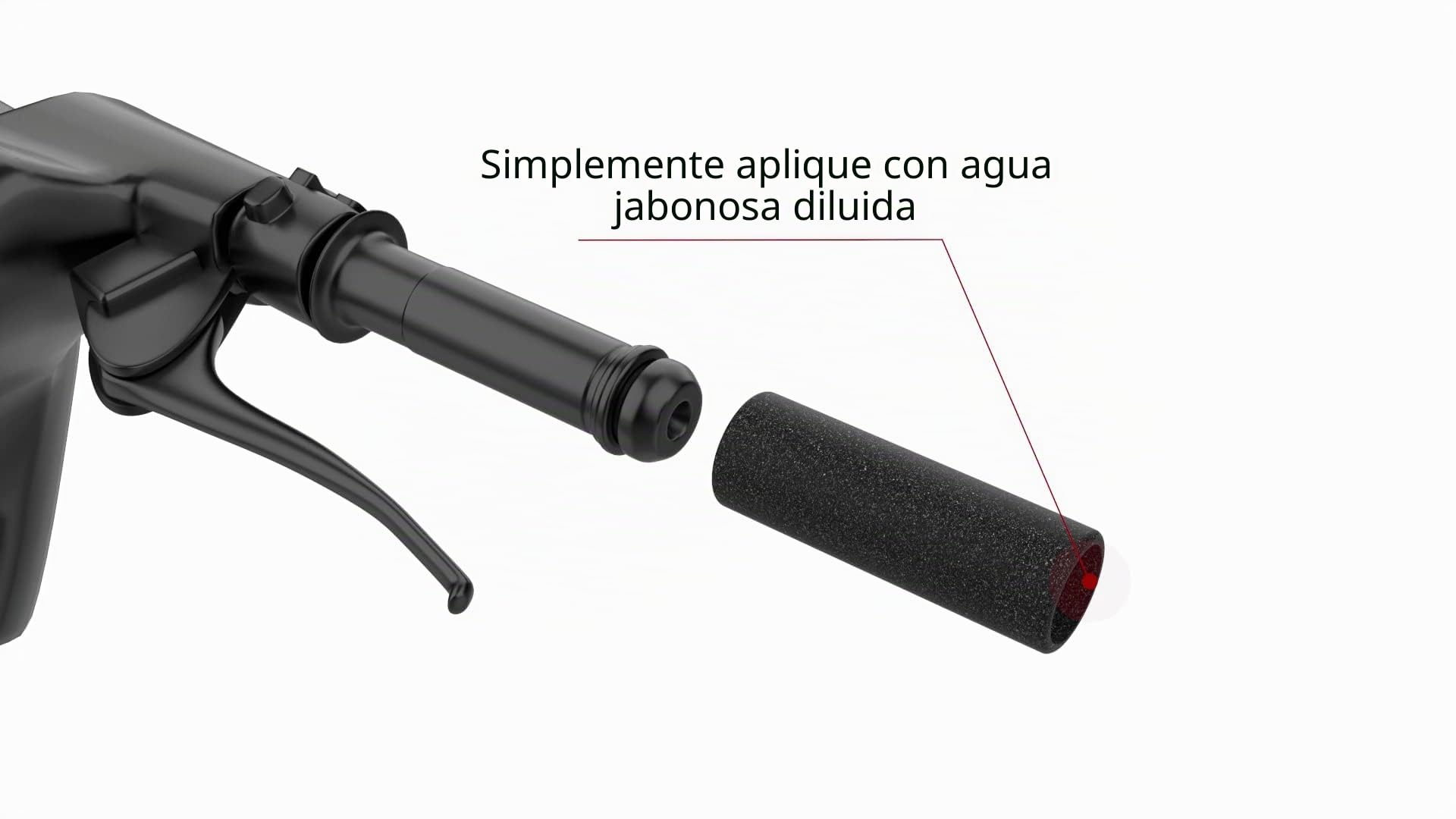 Grip Puppy - Agarre de Manillar para Motocicleta, Scooter y ATV - Material Especial de Alta Tecnología - Negro