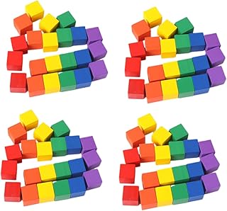 Totority 100 Peças Cubo Artesanal De Madeira Cubo Pequeno Bloco De Blocos Alunos Auxiliares De Ensino De Bambu Autofeito Bloco Quadrado De Madeira Pequeno Cubo De Madeira Cubo DIY
