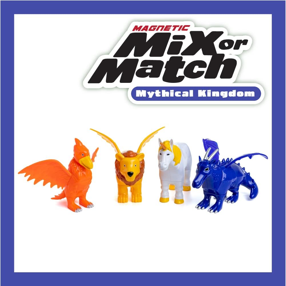 POPULAR PLAYTHINGS Magnetic Animals for Toddlers 1-3, Mix or Match Mythical Toys, Set of 4 Gift for Kids - Mythical Kingdom - Image 7
