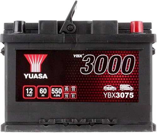 YBX3075, 60 Ah 550 A, compatible VW Golf 5 Yuasa