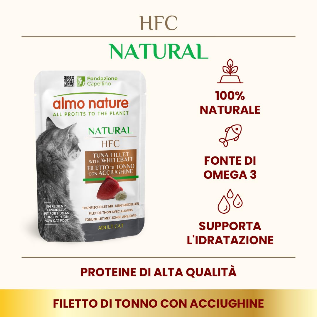 Almo Nature HFC Natural Zestaw 6 saszetek na mokrą karmę dla kotów i kurczaków