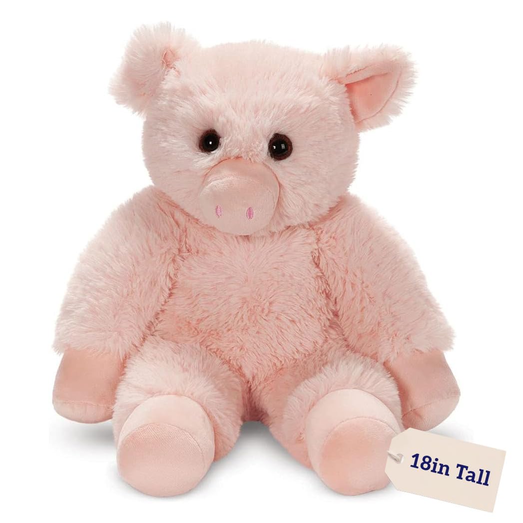 Vermont Teddy Bear Pig Stuffed Animal - Oh So Soft Pig Plush, Pink, 18 Inch