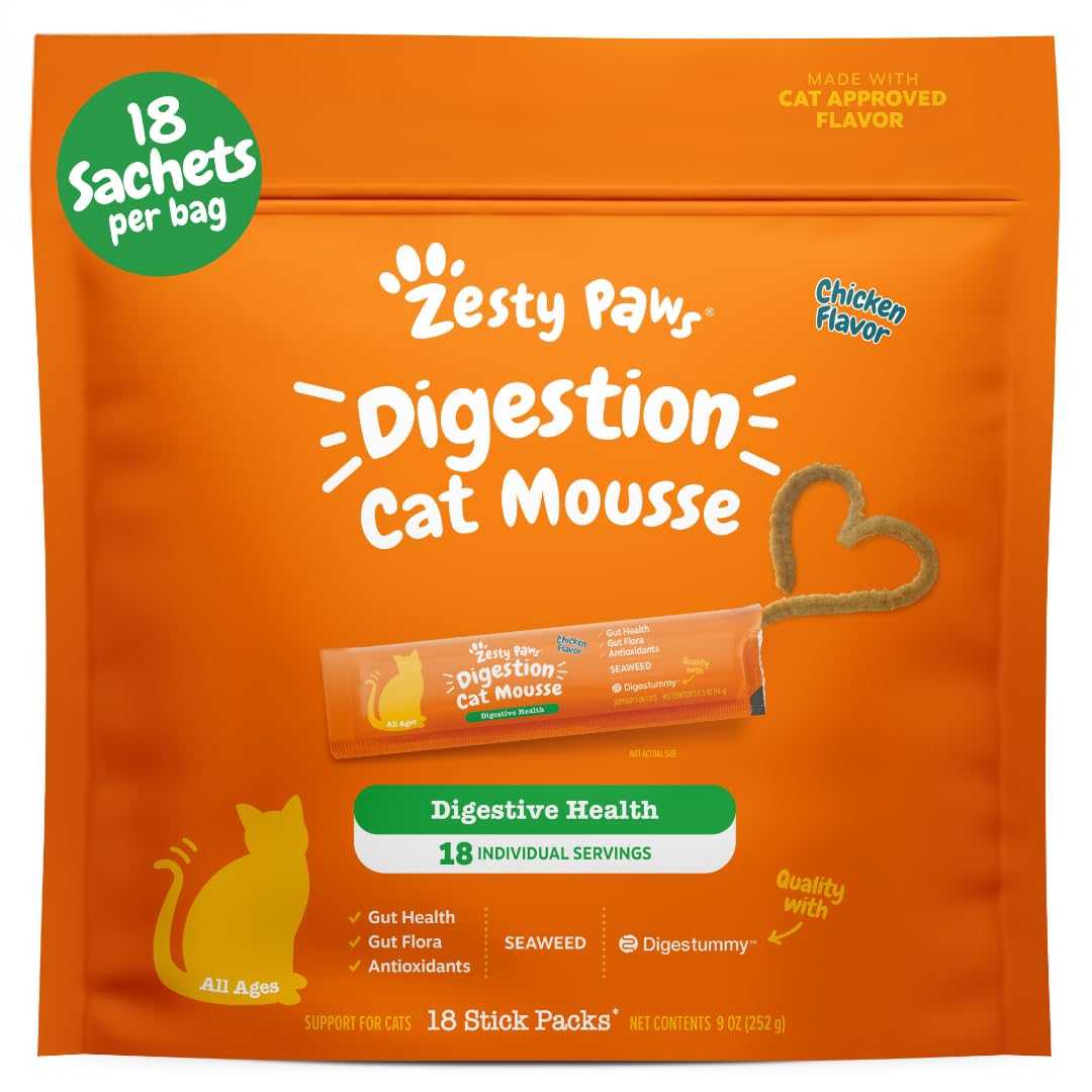 Amazon.com : Zesty Paws Cat Mousse Squeezies Puree Cat Treats for
