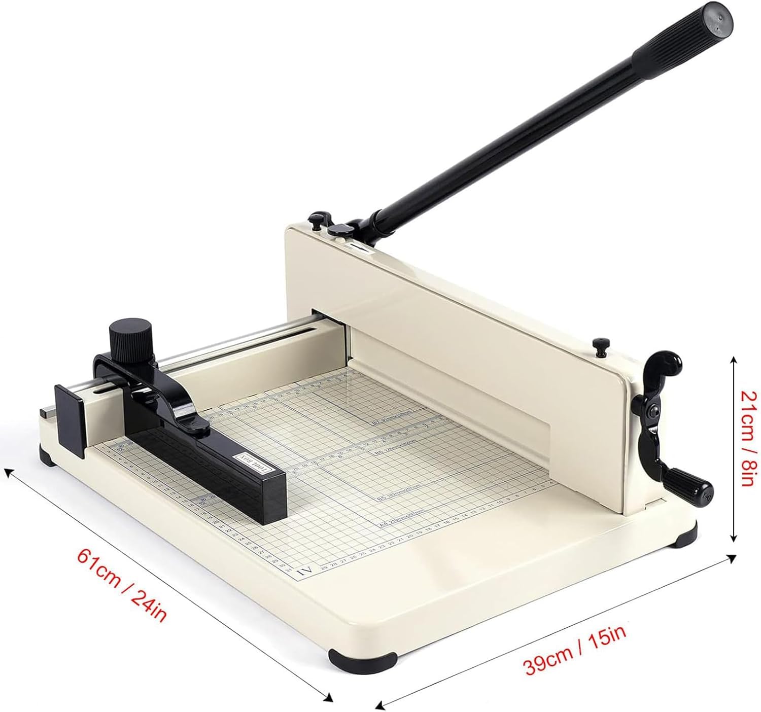 Taglierina a ghigliottina resistente, tagliacarte manuale da 30,5 cm con lama HSS e blocco di sicurezza, taglia fino a 400 fogli