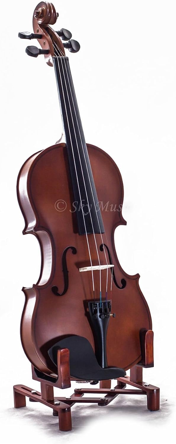 SKY 3/4 Size Student Violin with sturdy Lightweight Case, Brazilwood Bow, Rosin Cake, Shoulder Rest, String, Rosin and Mute GREAT STARTER KIT image 2
