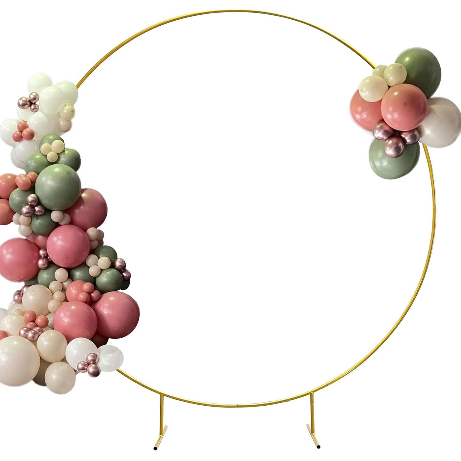Złoty okrągły stojak na balony na wesele, ukończenie szkoły, średnica 120 cm, łuk balonowy, zestaw z podstawą