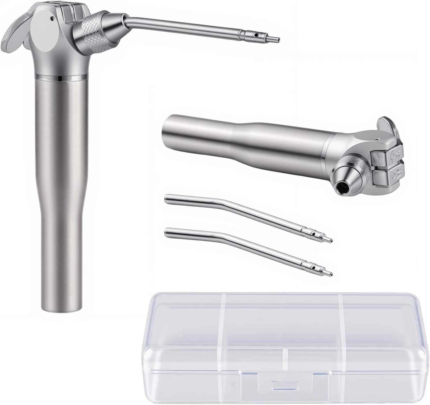 3-Way Spray Alloy Double Nozzles Professional Irrigation Syringe Stainless Steel Large Contact Area Push Button Syringe(4 Pcs/Set)