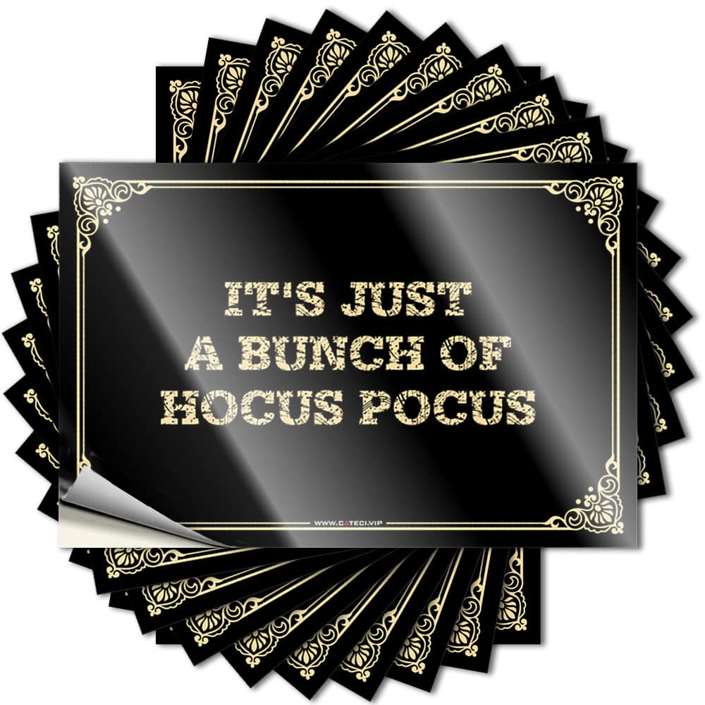 It's Just A Bunch of Hocus Pocus Cheap Vintage - Saying Door Removable Vinyl Decal(12X18CM)