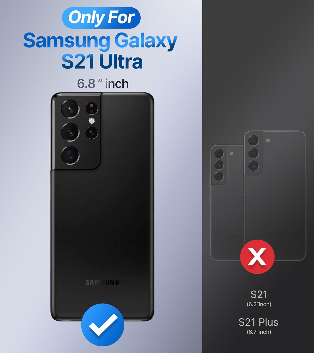 Shields Up for Samsung Galaxy S21 Ultra Case with Stand, Galaxy S21 Ultra Case Clear with Double Ring Holder [Adjustable & Foldable] Shockproof Protective Cover for Samsung Galaxy S21 Ultra - Clear - Image 2