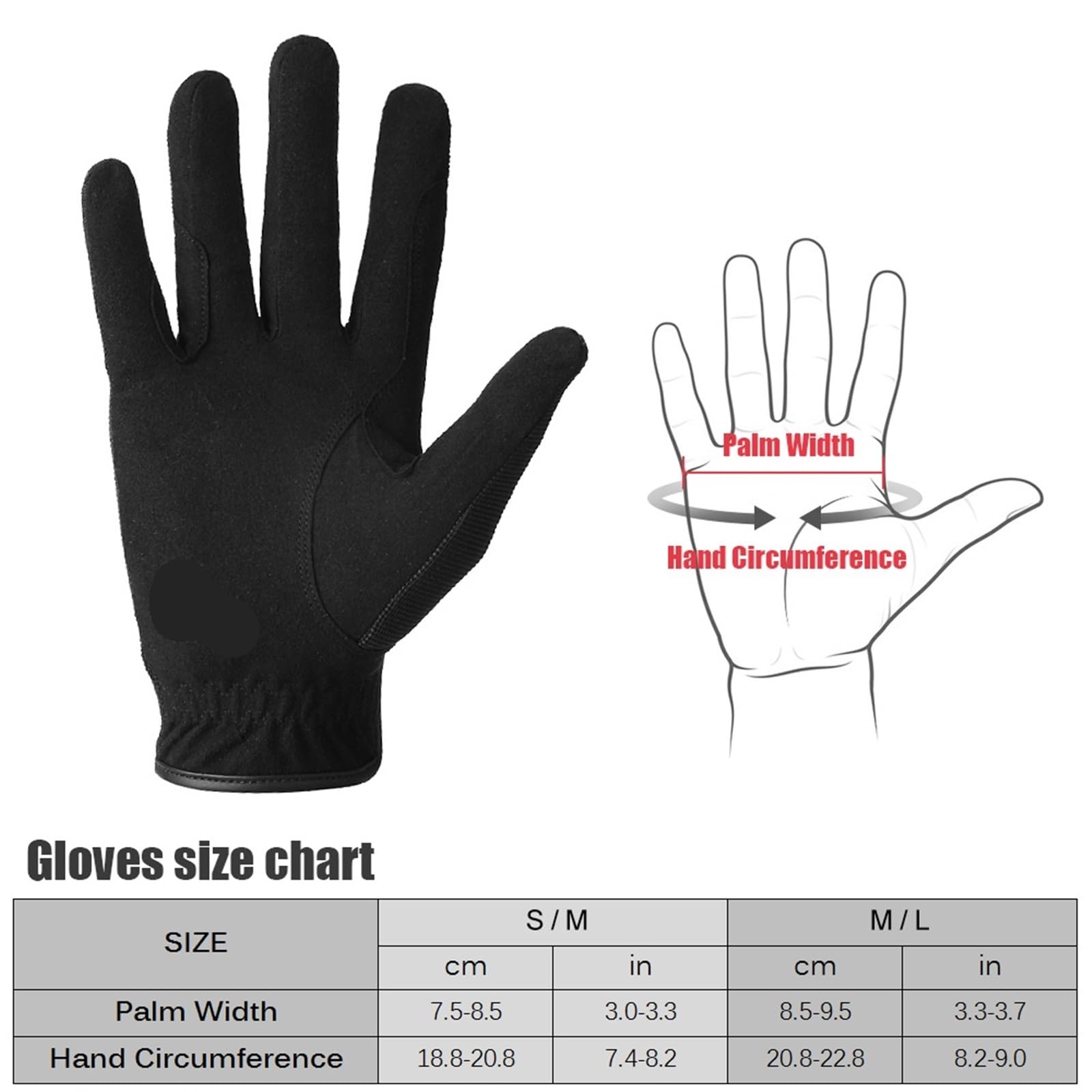 Guantes De EquitacióN Guantes for Montar a Caballo Guantes for Montar a Caballo Guantes for Montar a Caballo for Hombres y Mujeres para Montar A Caballo(Black,M)