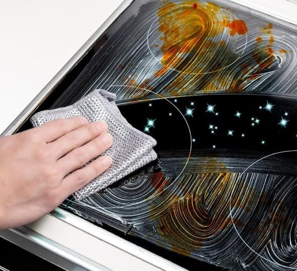 Image of PRANT Non-Scratch Dish Wash Cloth (Pack of 20), Steel Wire Dishwashing Rags for Wet and Dry Stainless Steel Scrubber Non-Scratch Wire Dishcloth for Washing Dishes Sinks Counters (20)