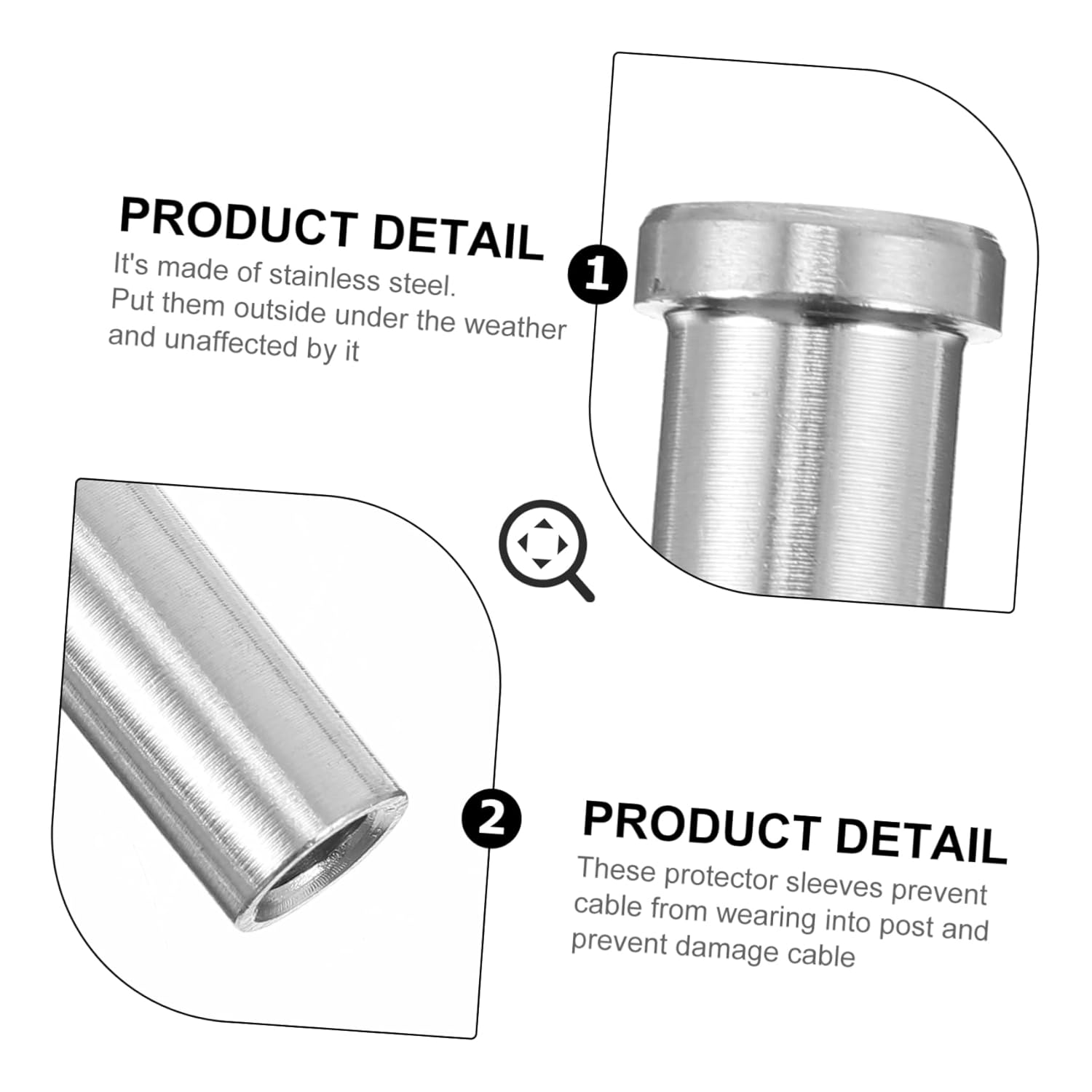 50pcs Wire Rope Protective Sleeve Deck Cable Protector for Use Prevents Cable Wear and Damage Easy Installation