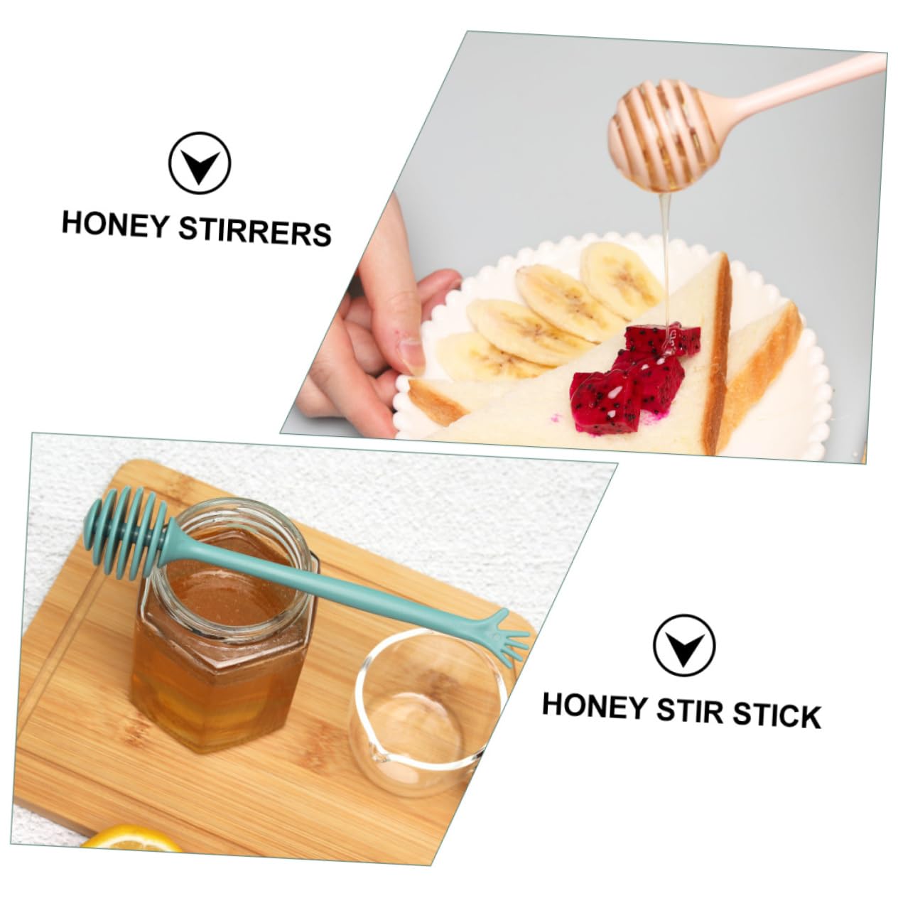JECOMPRIS 3sets Honey Stirrer Sticks Stir Rod Useful Stirring Rod Honey Whisk Mini Stir Bar Mixing 4pcs*3