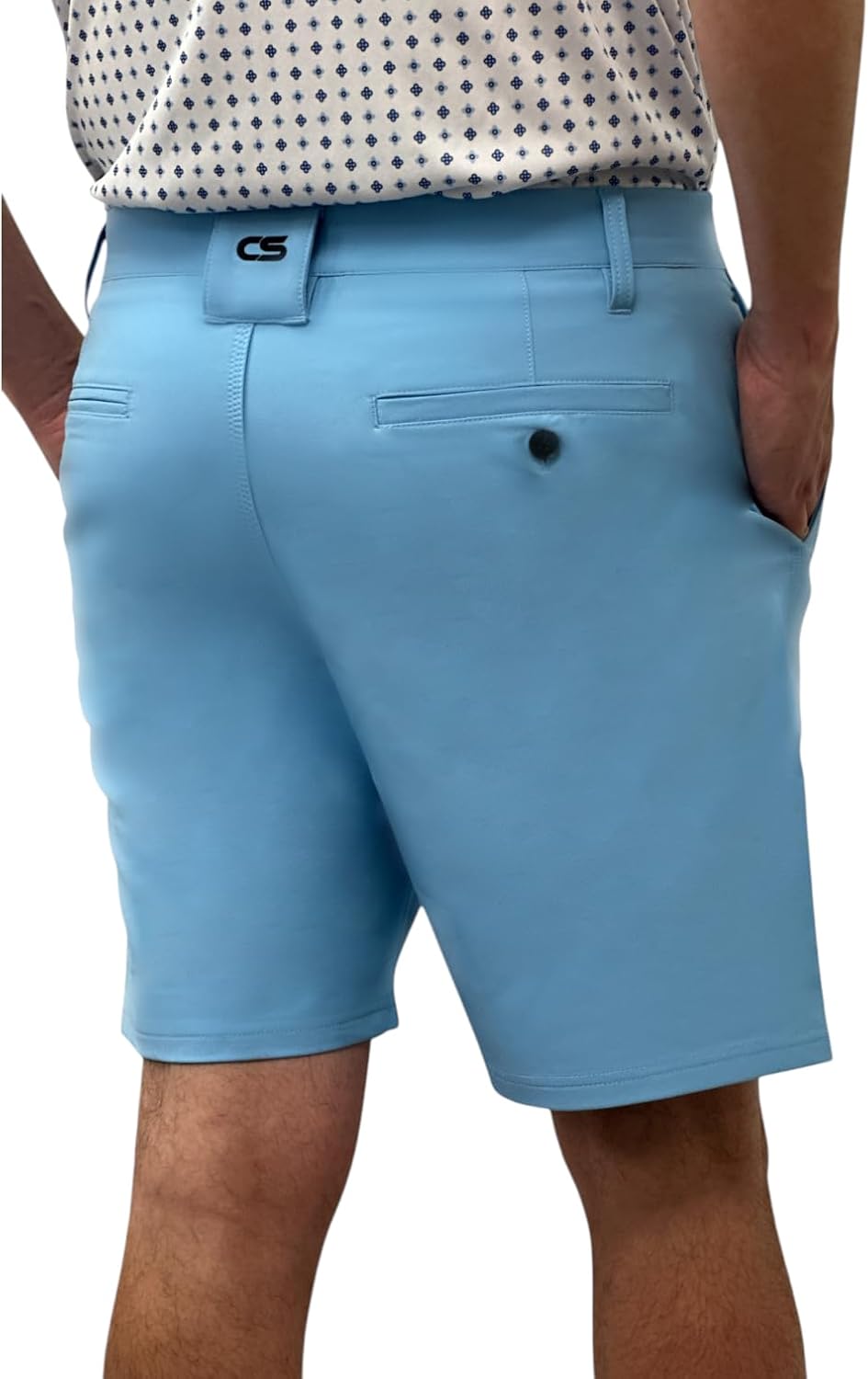 Golf Shorts for Men, 8" Graphic Designed Pockets Stylish Comfortable Fit, Deep Pockets, Elastic Waistband Stretch 8" Inseam