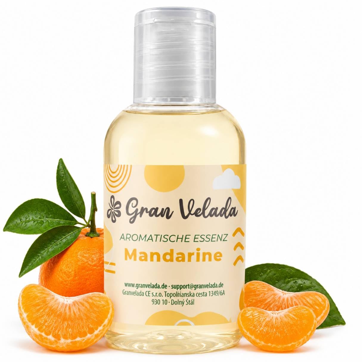 Gran Velada - Duftöl Mandarinene Essence 1000 ml | Aromatisches Zitrusöl für Seifen, Kerzen und Diffuser, Intensiver Fruchtduft, DIY Parfüm Herstellung, Hochkonzentriertes Duftöl für Zuhause