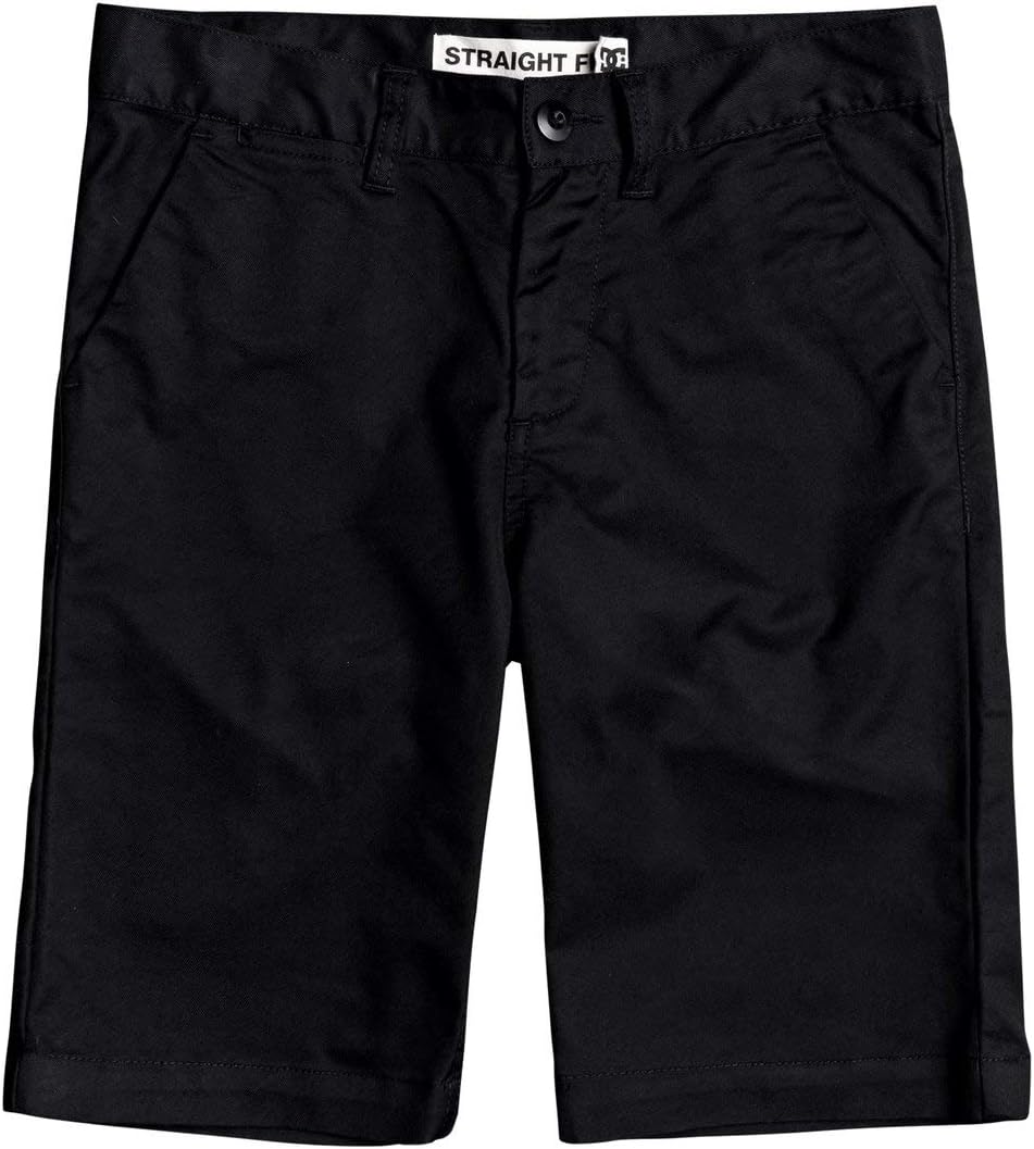 Short DC Shoes Petit Garçon – Décontracté à Carreaux Kaki – Taille Medium 6 – NEUF
