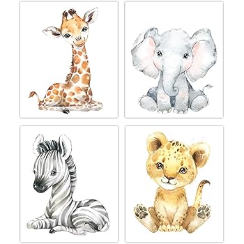 designs by maria inc safari baby animals nursery decor art