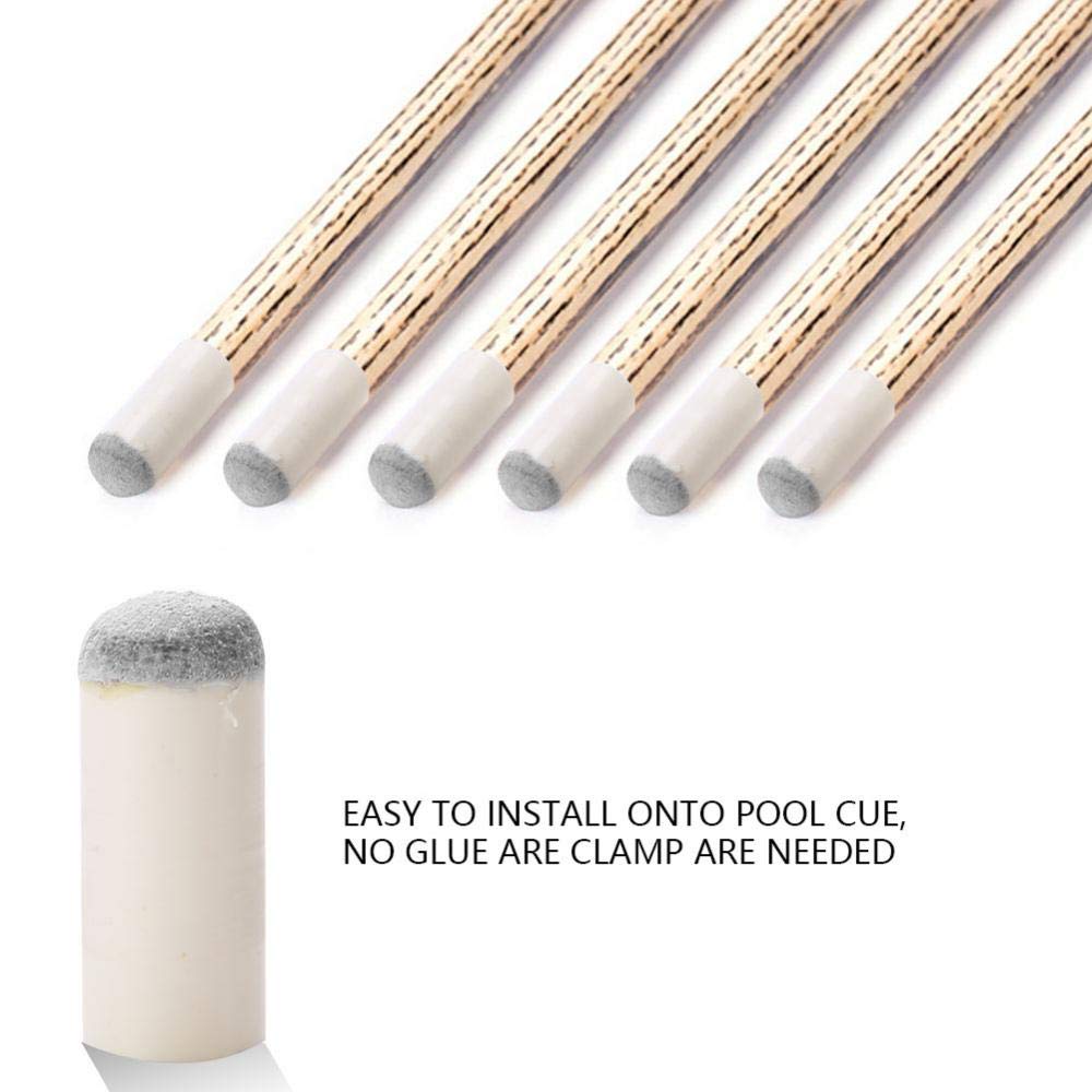 Dilwe 100pcs Punte da Biliardo, Punte da Biliardo sostitutive da Biliardo per Punte da Biliardo(13mm)