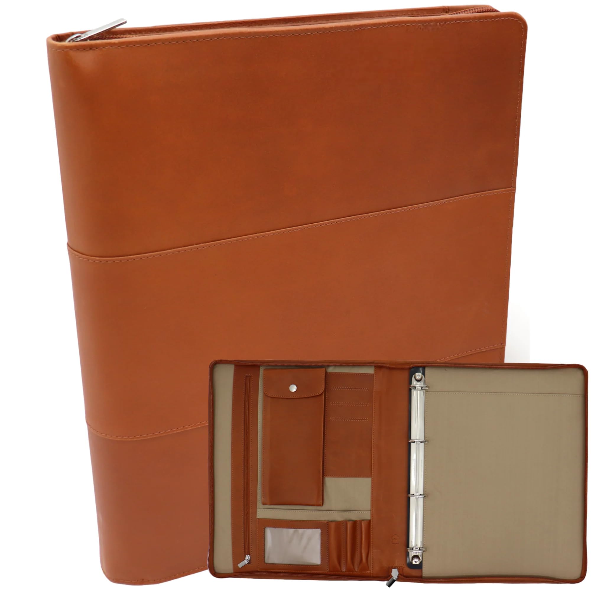 Konferenzmappe A4 Leder,Schreibmappe a4 reißverschluss,dokumentenmappe a4 leder ringbuch, Arbeitsmappe aus Leder, Geschenk für ihn