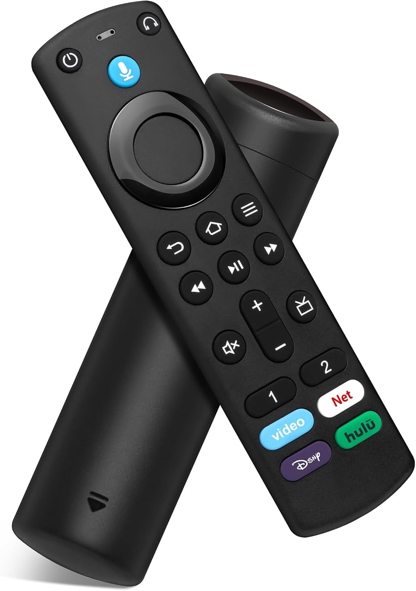 Replacement Remote Control Compatible with Firestick 4K(1st/2nd Gen), TV Stick (2nd Gen/3rd Gen/Lite/4K Max/4K Plus), Fire-Smart-TVs Stick Remote for Smart TV 3rd Gen with Voice Search & Cube