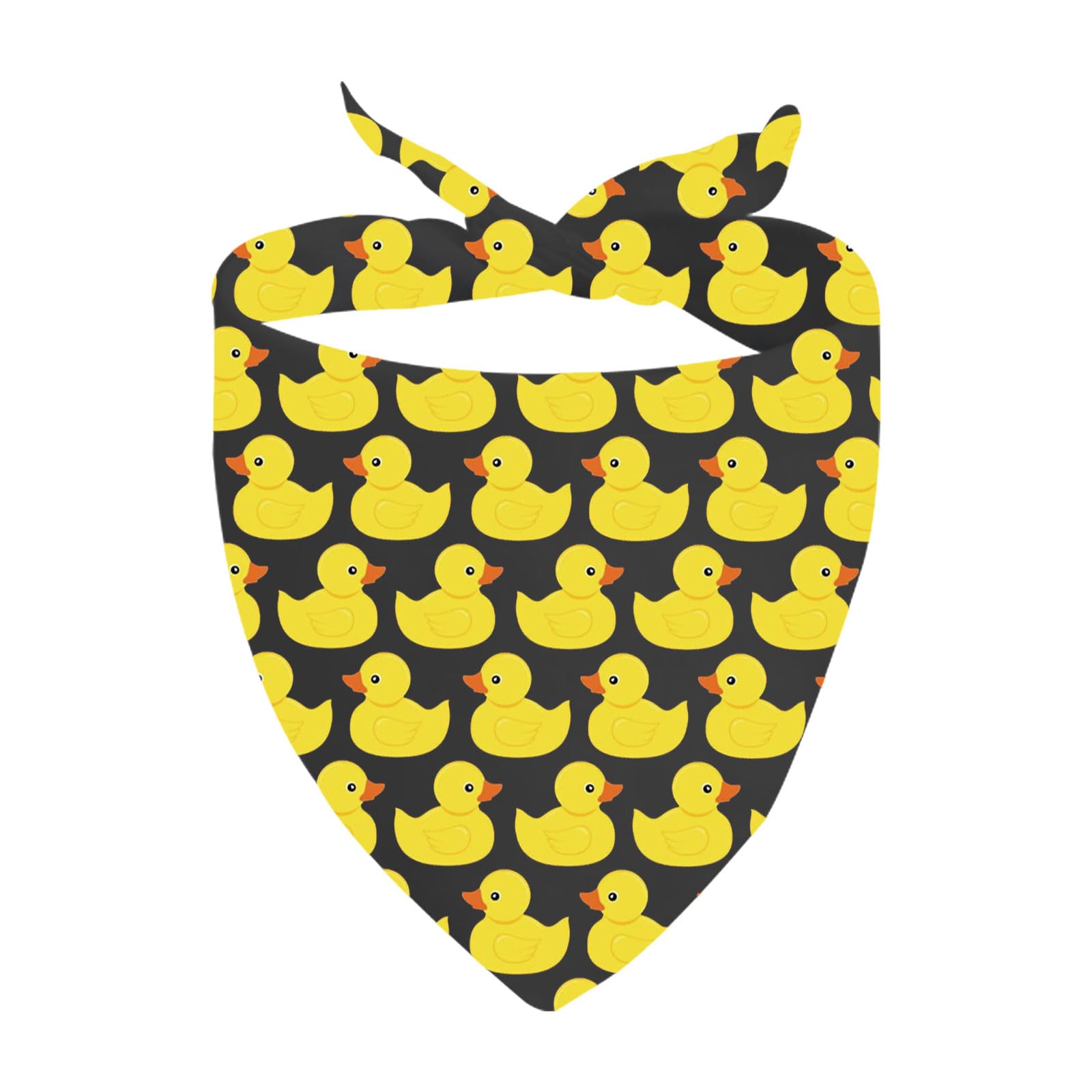 Bandana triangulaire pour chien canard jaune JXGZSO
