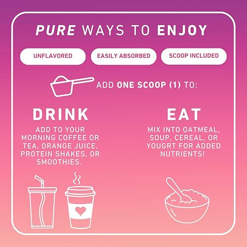 Miniatura 6 de Péptidos de colágeno para mujeres, tipo I, II, III, V y X con biotina y ácido hialurónico, apoya la piel, huesos, cabello y uñas saludables, sin