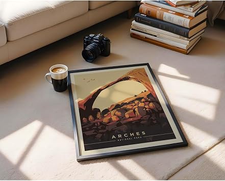 Fark Tanıtım Manzara Çerçevesiz Poster, Modern Dekoratif Çerçevesiz Poster, Tablo, Arches, 21 x 30