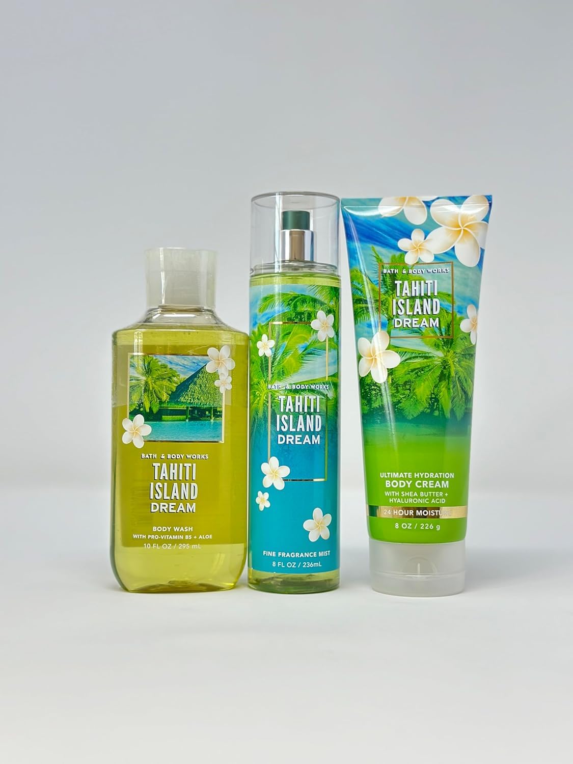 Generic Tahiti Island Dream Unisex Body Care Set: Mist, Gel, Body Cream - 3 Pack