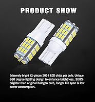 Vista 2 de Antline - Paquete 20 bombillas LED superbrillantes blanco, chips T10 921 194 168 175, 3014 42-SMD, repuesto para luces 12 V maleteros RV, cámpers