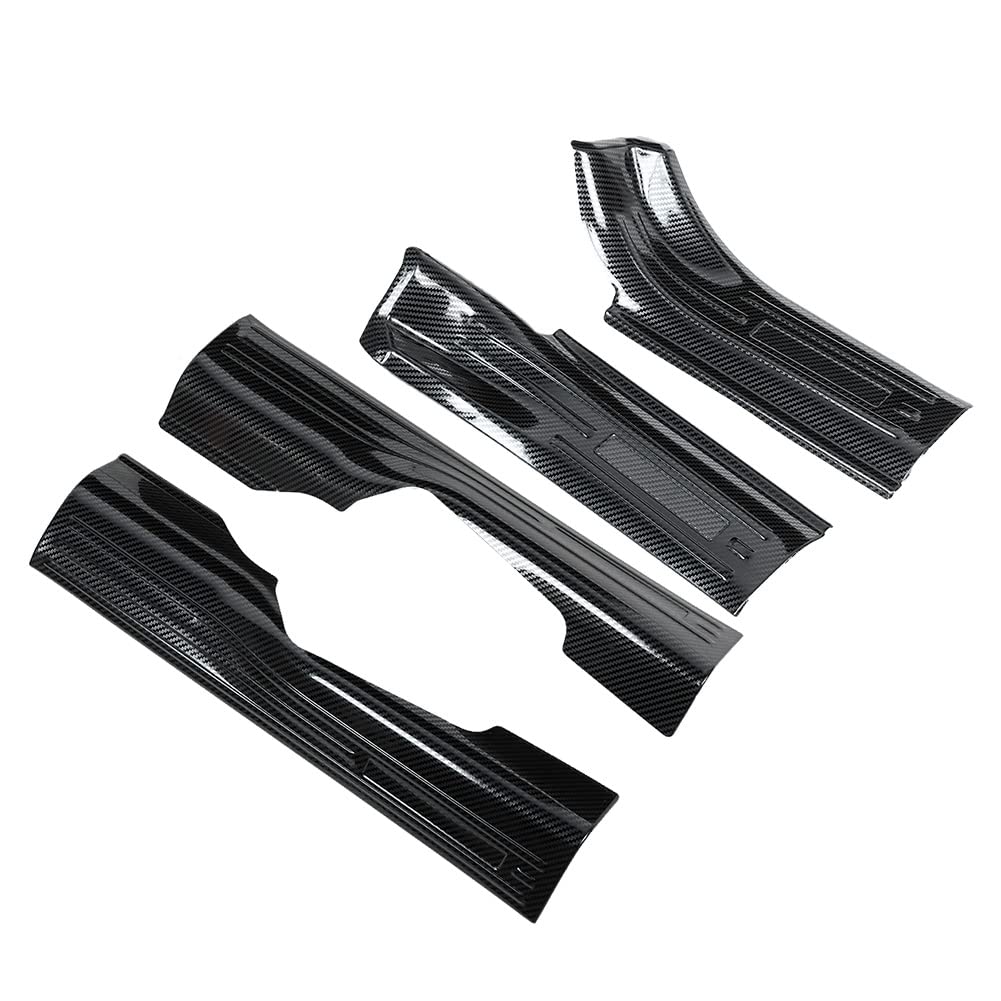 Cubierta para umbral de Puerta, Estilo Fibra de Carbono, Protector de Entrada, Borde de umbral antiarañazos, Compatible con JL JLU 2018-2019