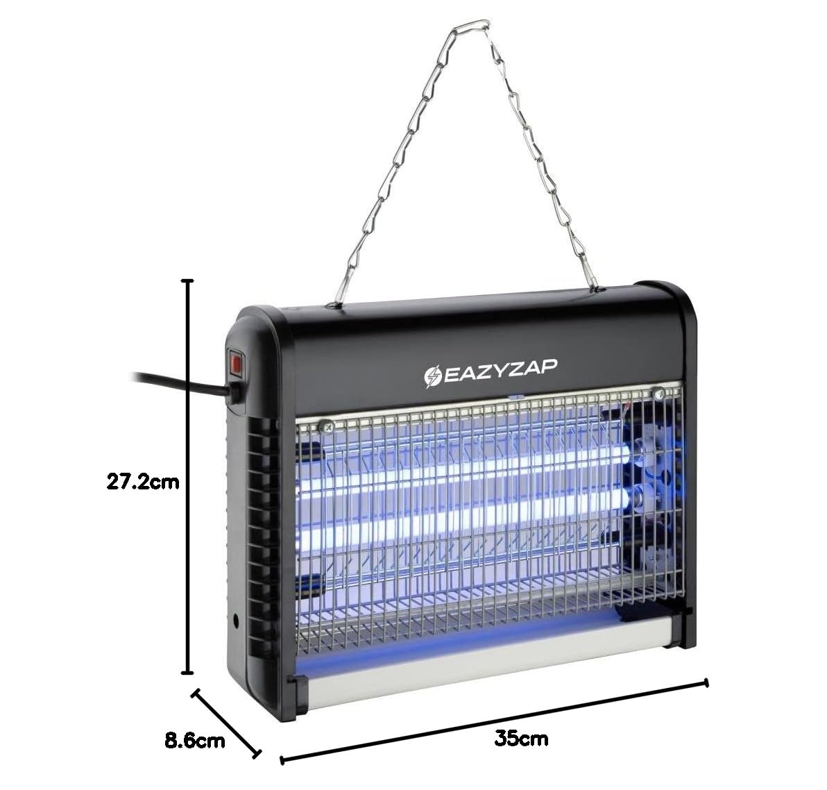 EazyZap FD496 Energieeffizienter LED Fliegen- und Insektenvernichter | 50m² Abdeckung | Eco-Lampen: 2 x 4,5 Watt | Ersatzbirne AJ636