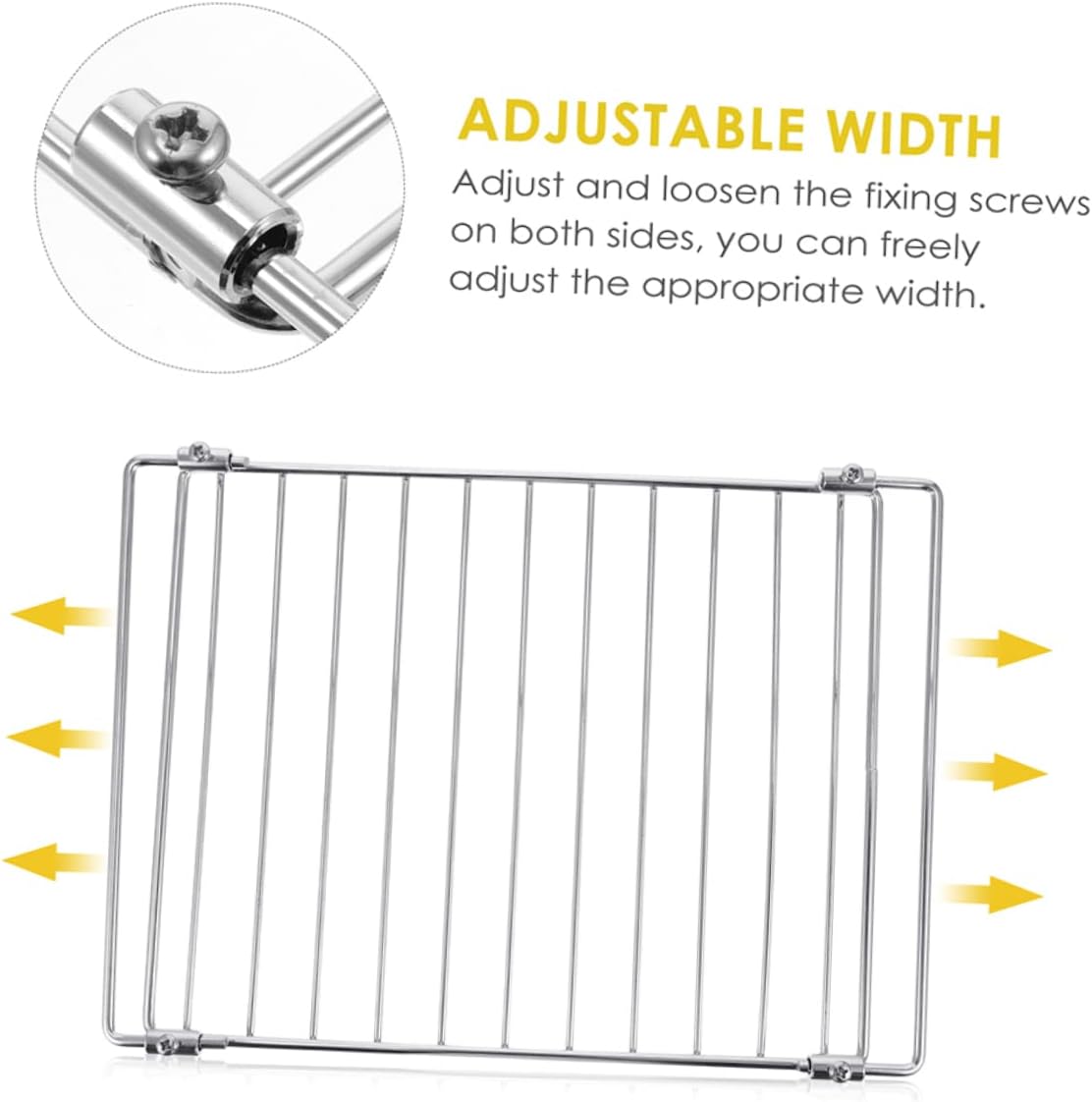 Homoyoyo Stainless Steel Mesh Bbq Grill Stand Barbecue Oven Wing Racks Easy to Carry Grill Basket