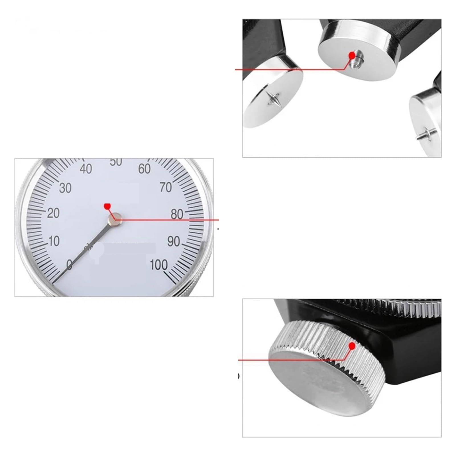 Tester Twardości Miernik twardości opon gumowych Shore Durometer do plastiku, skóry, 1, żywicy wieloskładnikowej(D)