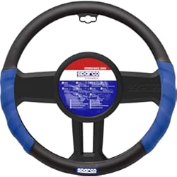 Funda Volante Kia Sportage Sparco SPC1100L Funda de Volante Negra y Azul para Coche Universal y ergonómica