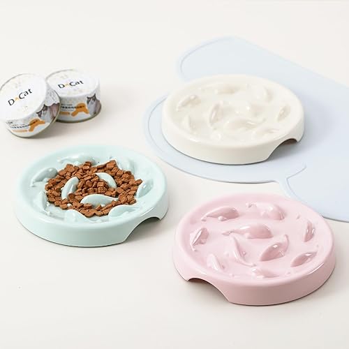 Miniatura 5 de Cuenco de comida para gatos de alimentación lenta  Cuencos de melamina de alimentación lenta para gatos anti vómitos  Divertido rompecabezas