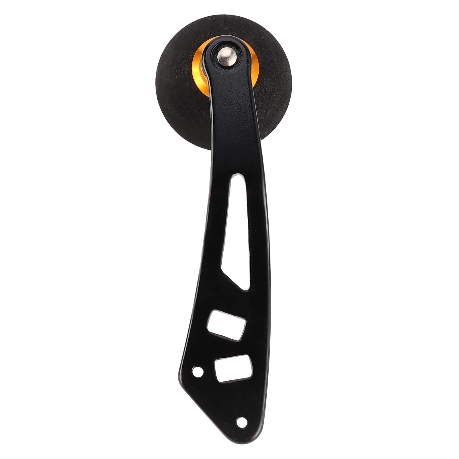 01 Baitcasting Reel Handle, Comfortable Fishing Reel Handle Replacement, EVA+Metal Material, Black Gold, 360° Smooth Rotation, Long Service Life