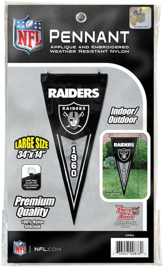 Party Animal NFL Las Vegas Raiders Vertical Pennant