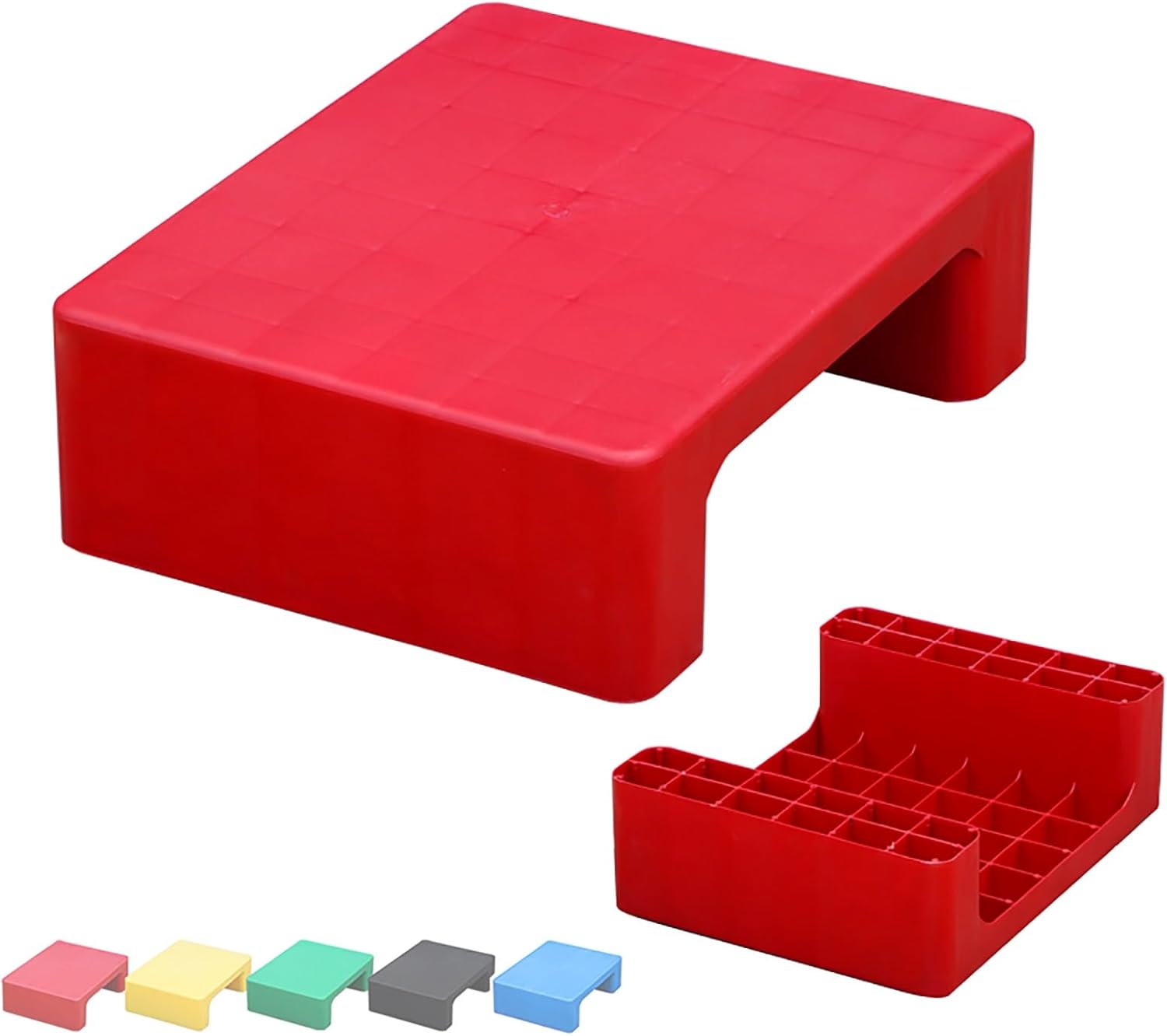 Plastic Pallets, Waterproof Storage Pad, Lightweight Wear Resistant Pallet, Display Pallets for Cargo, Cartons, Oil Drums, Racks, Floor(Red)