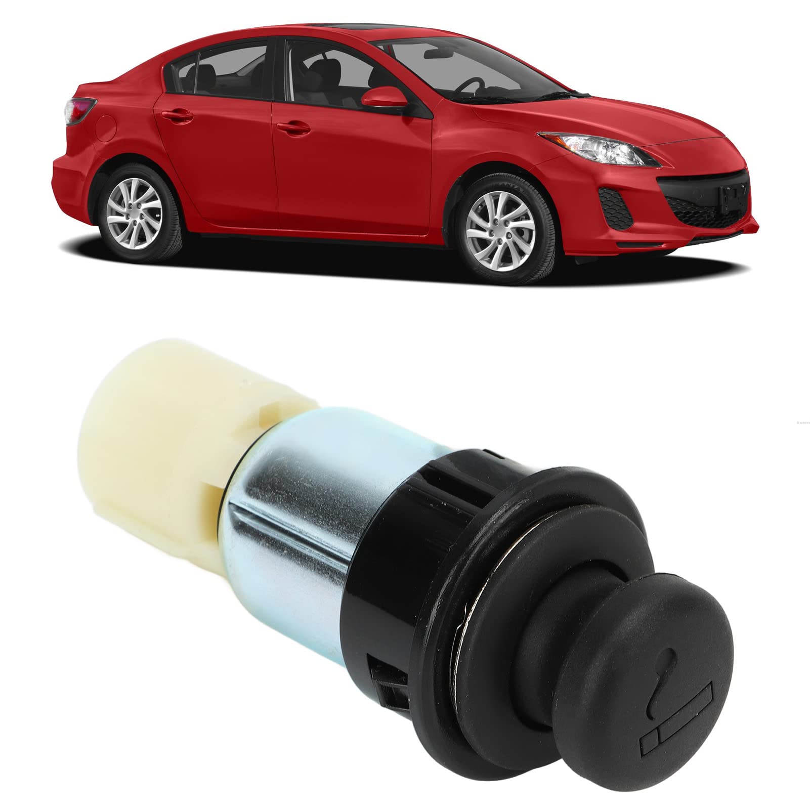 KIMISS Car Cigarette Lighter with Socket, for MAZDA 3 2008-2012, BBP3 66  250 ABS, Easy Installation Replacement, Cigarette Lighter Assembly,  Pigtails 